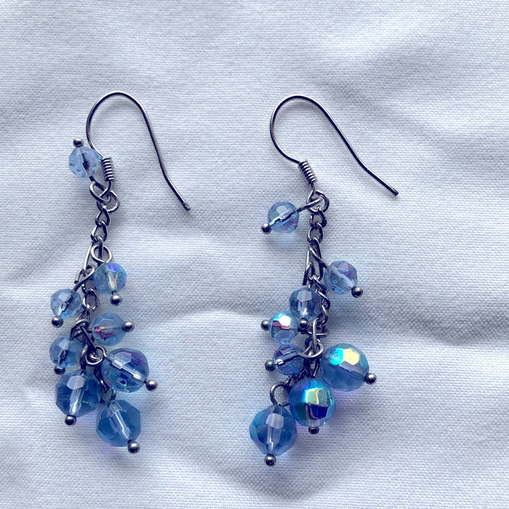 Earrings/Blue in color